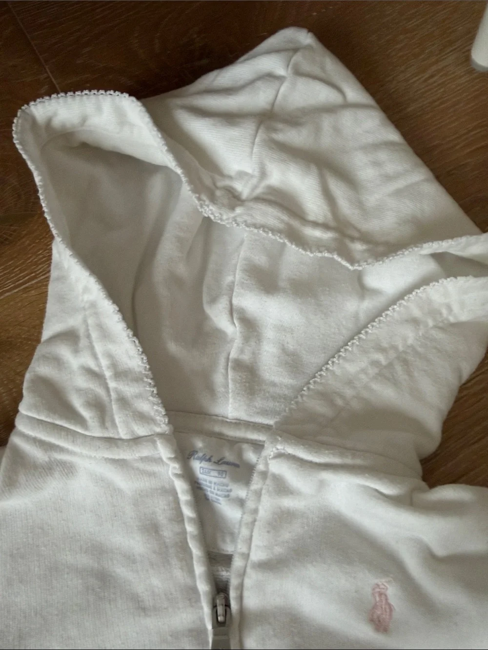 Ralph Lauren Baby White Hoodie and Jogger Set